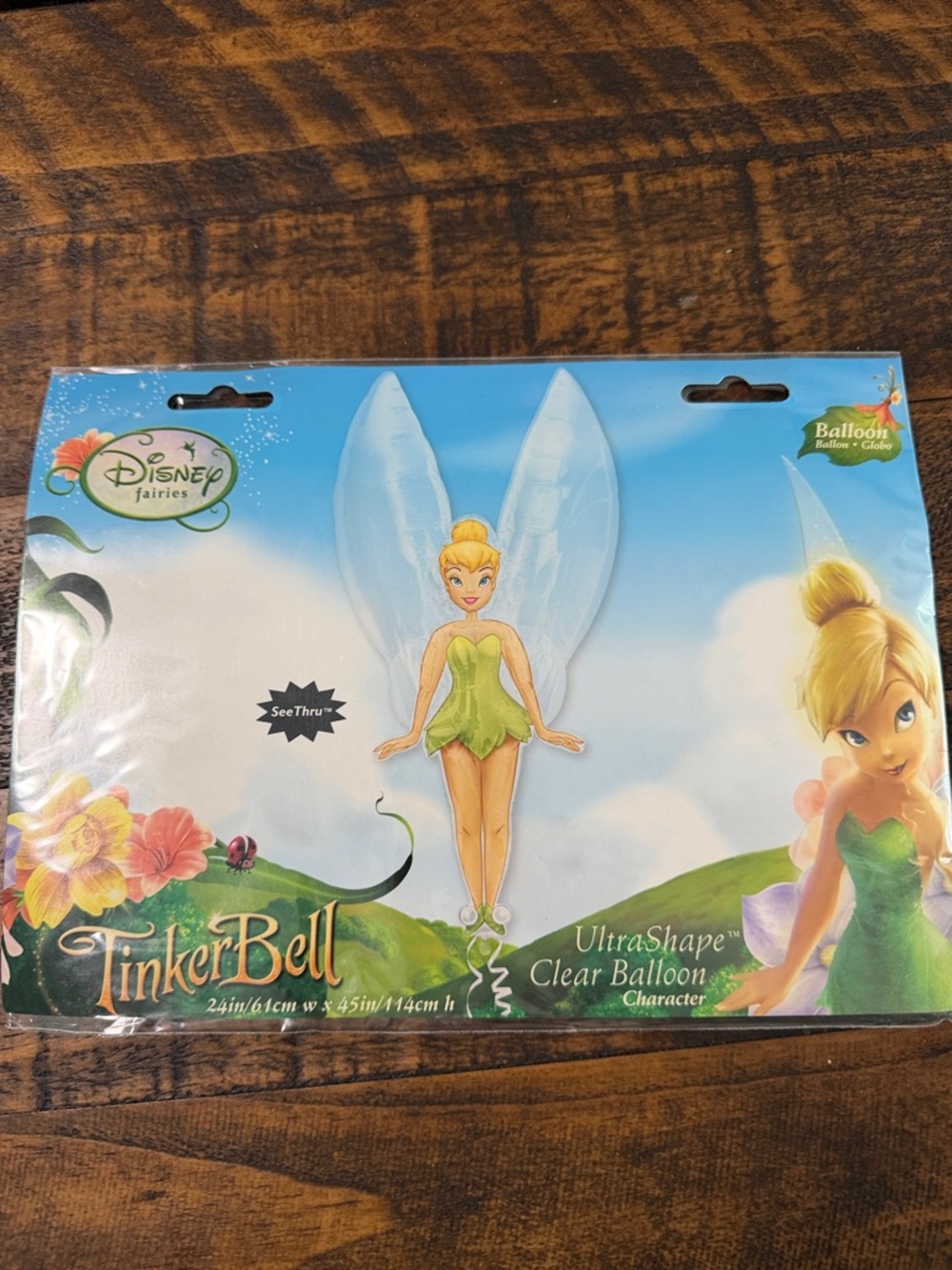 Disney Tinker Bell Clear Balloon - Green, Blue, Yellow